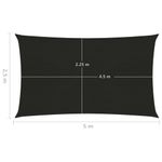 Casa si Gradina - Gradina si terasa - Umbrele si pavilioane - Umbrele - Panza parasolar, negru, 2,5x5 m, HDPE, 160 g/m² - Infinity.ro