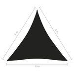Casa si Gradina - Gradina si terasa - Umbrele si pavilioane - Umbrele - Parasolar, negru, 6x6x6 m, tesatura oxford, triunghiular - Infinity.ro