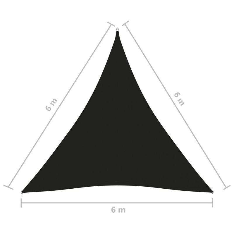 Casa si Gradina - Gradina si terasa - Umbrele si pavilioane - Umbrele - Parasolar, negru, 6x6x6 m, tesatura oxford, triunghiular - Infinity.ro