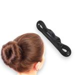 Fashion, accesorii si bijuterii - Femei - Accesorii femei - Accesorii pentru par femei - Accesoriu pentru coc cu capsa Crisalida, dimensiuni 4 x 21,5 cm, Negru - Infinity.ro