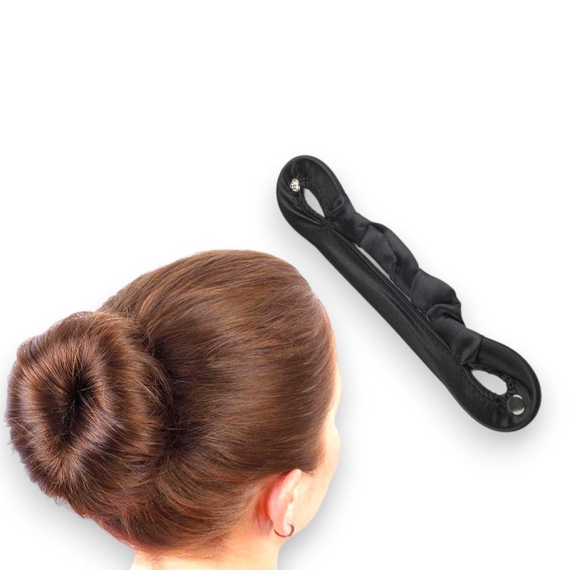 Fashion, accesorii si bijuterii - Femei - Accesorii femei - Accesorii pentru par femei - Accesoriu pentru coc cu capsa Crisalida, dimensiuni 4 x 21,5 cm, Negru - Infinity.ro