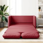 Casa si Gradina - Mobilier - Canapele si coltare - Canapele - Canapea extensibila 2 in 1, rosu vin, 112x174x55 cm piele eco - Infinity.ro