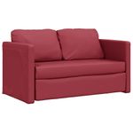Casa si Gradina - Mobilier - Canapele si coltare - Canapele - Canapea extensibila 2 in 1, rosu vin, 112x174x55 cm piele eco - Infinity.ro