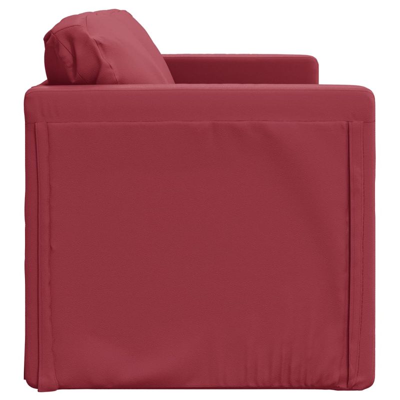 Casa si Gradina - Mobilier - Canapele si coltare - Canapele - Canapea extensibila 2 in 1, rosu vin, 112x174x55 cm piele eco - Infinity.ro