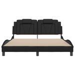 Casa si Gradina - Mobilier - Paturi si accesorii - Paturi - Cadru de pat cu tablie, negru, 160x200 cm, piele ecologica - Infinity.ro