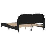 Casa si Gradina - Mobilier - Paturi si accesorii - Paturi - Cadru de pat cu tablie, negru, 160x200 cm, piele ecologica - Infinity.ro