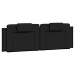 Casa si Gradina - Mobilier - Paturi si accesorii - Paturi - Cadru de pat cu tablie, negru, 160x200 cm, piele ecologica - Infinity.ro