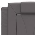 Casa si Gradina - Mobilier - Paturi si accesorii - Paturi - Cadru de pat cu lumini LED, gri, 140x200 cm, piele ecologica - Infinity.ro
