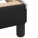 Casa si Gradina - Mobilier - Paturi si accesorii - Paturi - Cadru de pat cu tablie, negru/alb, 140x200 cm, piele ecologica - Infinity.ro