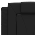 Casa si Gradina - Mobilier - Paturi si accesorii - Paturi - Pat cu saltea, negru, 140x190 cm, piele ecologica - Infinity.ro