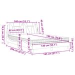 Casa si Gradina - Mobilier - Paturi si accesorii - Paturi - Pat cu saltea, negru, 140x190 cm, piele ecologica - Infinity.ro