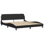 Casa si Gradina - Mobilier - Paturi si accesorii - Paturi - Pat cu saltea, negru, 180x200 cm, piele ecologica - Infinity.ro