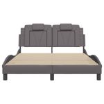 Casa si Gradina - Mobilier - Paturi si accesorii - Paturi - Cadru de pat cu tablie, gri, 140x190 cm, piele ecologica - Infinity.ro