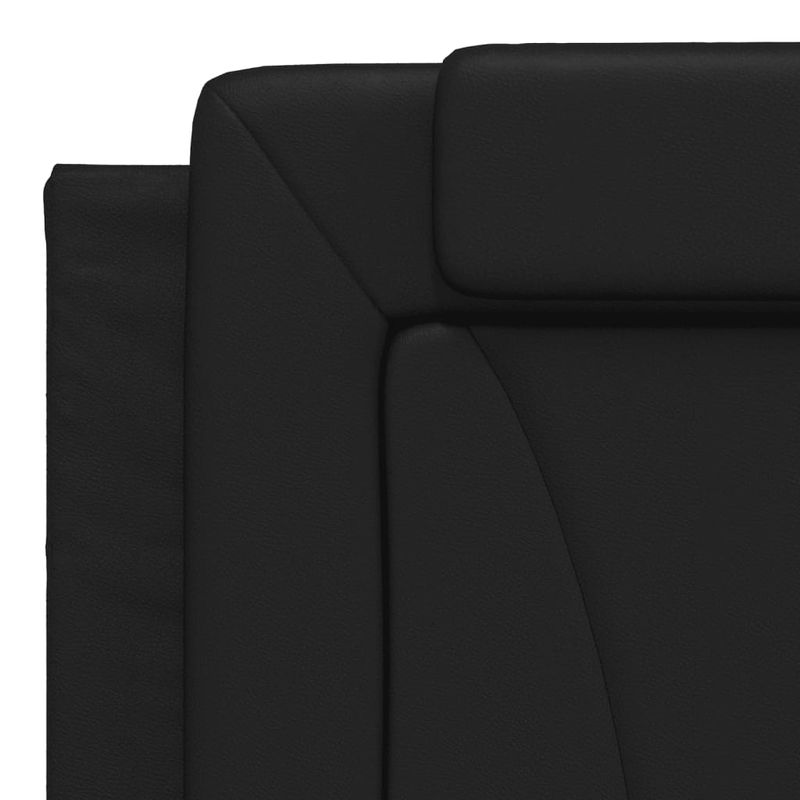 Casa si Gradina - Mobilier - Paturi si accesorii - Paturi - Pat cu saltea, negru, 180x200 cm, piele ecologica - Infinity.ro