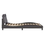 Casa si Gradina - Mobilier - Paturi si accesorii - Paturi - Cadru de pat cu tablie, gri, 140x190 cm, piele ecologica - Infinity.ro