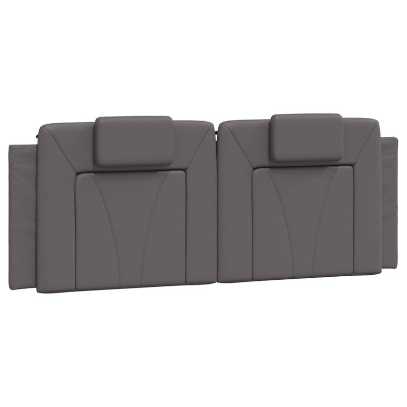 Casa si Gradina - Mobilier - Paturi si accesorii - Paturi - Cadru de pat cu tablie, gri, 140x190 cm, piele ecologica - Infinity.ro