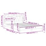 Casa si Gradina - Mobilier - Paturi si accesorii - Paturi - Cadru de pat cu tablie, gri, 140x190 cm, piele ecologica - Infinity.ro