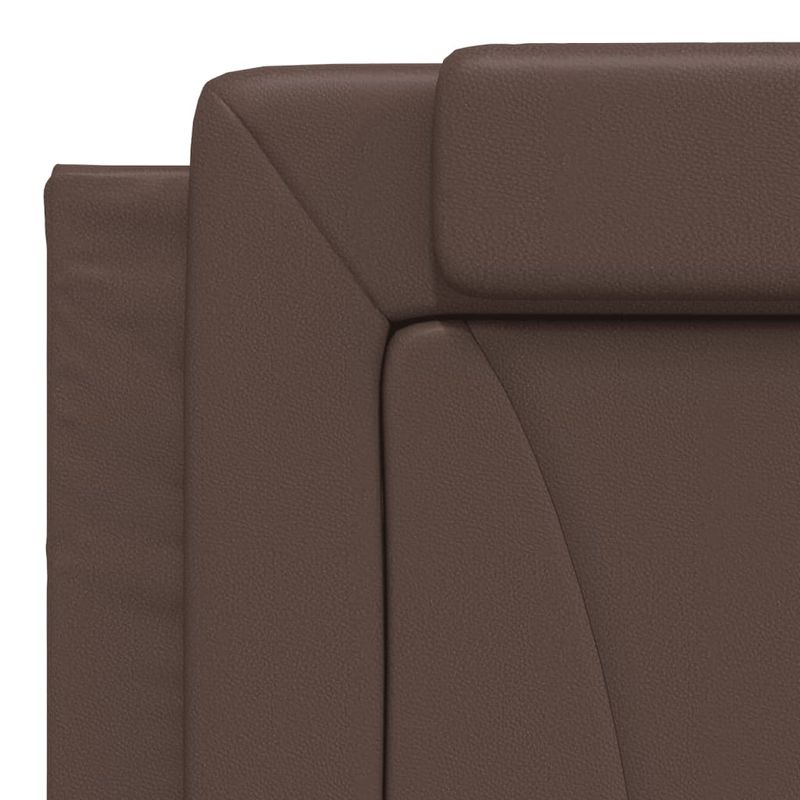 Casa si Gradina - Mobilier - Paturi si accesorii - Paturi - Pat cu saltea, maro, 180x200 cm, piele ecologica - Infinity.ro