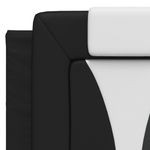 Casa si Gradina - Mobilier - Paturi si accesorii - Paturi - Pat cu saltea, negru si alb, 140x190 cm, piele ecologica - Infinity.ro