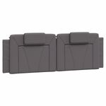 Casa si Gradina - Mobilier - Paturi si accesorii - Paturi - Pat cu saltea, gri, 160x200 cm, piele ecologica - Infinity.ro