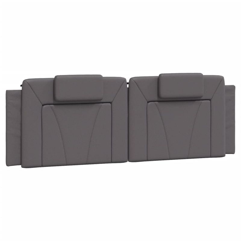 Casa si Gradina - Mobilier - Paturi si accesorii - Paturi - Pat cu saltea, gri, 160x200 cm, piele ecologica - Infinity.ro