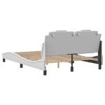 Casa si Gradina - Mobilier - Paturi si accesorii - Paturi - Cadru de pat cu tablie, alb, 140x190 cm, piele ecologica - Infinity.ro