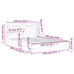 Casa si Gradina - Mobilier - Paturi si accesorii - Paturi - Cadru de pat cu tablie, alb, 140x190 cm, piele ecologica - Infinity.ro