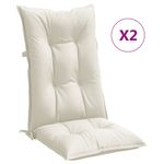 Casa si Gradina - Textile si covoare - Perne si pilote - Perne decorative - Perne scaun spatar inalt, 2 buc. melanj crem 120x50x7 cm textil - Infinity.ro