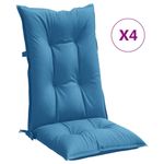 Casa si Gradina - Textile si covoare - Perne si pilote - Perne decorative - Perne scaun spatar inalt 4buc melanj albastru 120x50x7cm textil - Infinity.ro