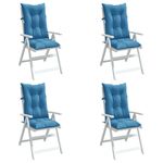 Casa si Gradina - Textile si covoare - Perne si pilote - Perne decorative - Perne scaun spatar inalt 4buc melanj albastru 120x50x7cm textil - Infinity.ro