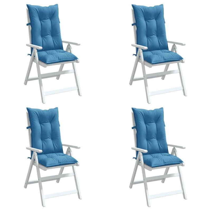 Casa si Gradina - Textile si covoare - Perne si pilote - Perne decorative - Perne scaun spatar inalt 4buc melanj albastru 120x50x7cm textil - Infinity.ro