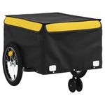 Sport si Outdoor - Ciclism - Accesorii pentru biciclete - Remorci biciclete - Remorca pentru biciclete, negru și galben, 45 kg, fier, mărime 62.5x124x52 cm - Infinity.ro