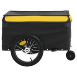 Sport si Outdoor - Ciclism - Accesorii pentru biciclete - Remorci biciclete - Remorca pentru biciclete, negru și galben, 45 kg, fier, mărime 62.5x124x52 cm - Infinity.ro