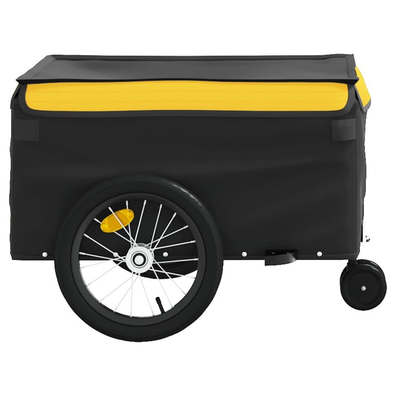 Sport si Outdoor - Ciclism - Accesorii pentru biciclete - Remorci biciclete - Remorca pentru biciclete, negru și galben, 45 kg, fier, mărime 62.5x124x52 cm - Infinity.ro