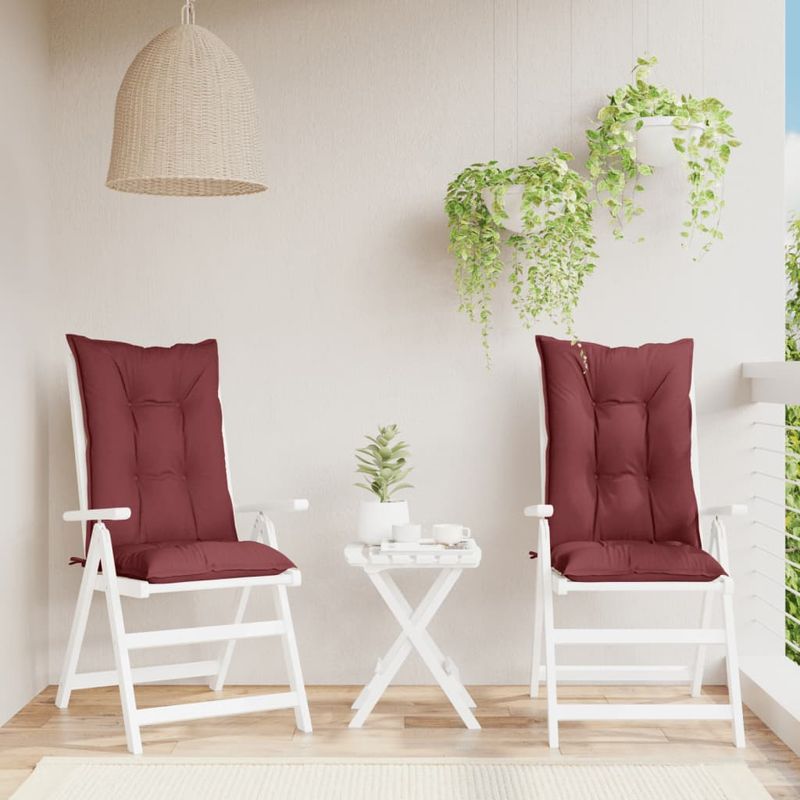 Casa si Gradina - Textile si covoare - Perne si pilote - Perne decorative - Perne scaun cu spatar inalt, 2 buc. rosu vin 120x50x7 cm textil - Infinity.ro
