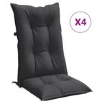 Casa si Gradina - Textile si covoare - Perne si pilote - Perne decorative - Perne scaun cu spatar inalt, 4 buc. antracit 120x50x7 cm textil - Infinity.ro