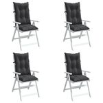 Casa si Gradina - Textile si covoare - Perne si pilote - Perne decorative - Perne scaun cu spatar inalt, 4 buc. antracit 120x50x7 cm textil - Infinity.ro