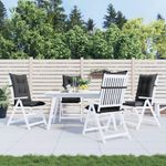 Casa si Gradina - Textile si covoare - Perne si pilote - Perne decorative - Perne scaun cu spatar inalt, 4 buc. antracit 120x50x7 cm textil - Infinity.ro