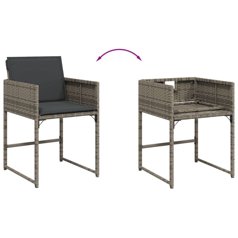 Casa si Gradina - Gradina si terasa - Mobilier exterior - Seturi mobila gradina - Set mobilier de gradina cu perne, 11 piese, gri, poliratan - Infinity.ro