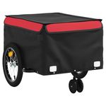 Sport si Outdoor - Ciclism - Accesorii pentru biciclete - Remorci biciclete - Remorca pentru biciclete, negru și rosu, 45 kg, fier, mărime 62.5x124x52 cm - Infinity.ro
