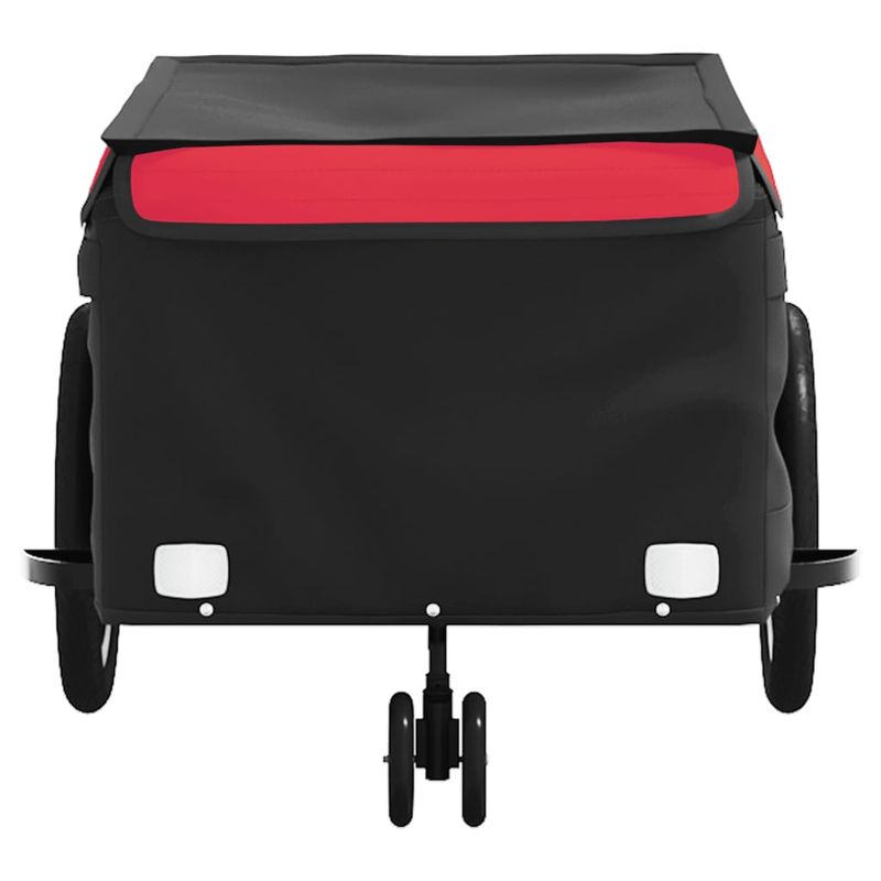 Sport si Outdoor - Ciclism - Accesorii pentru biciclete - Remorci biciclete - Remorca pentru biciclete, negru și rosu, 45 kg, fier, mărime 62.5x124x52 cm - Infinity.ro