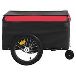 Sport si Outdoor - Ciclism - Accesorii pentru biciclete - Remorci biciclete - Remorca pentru biciclete, negru și rosu, 45 kg, fier, mărime 62.5x124x52 cm - Infinity.ro