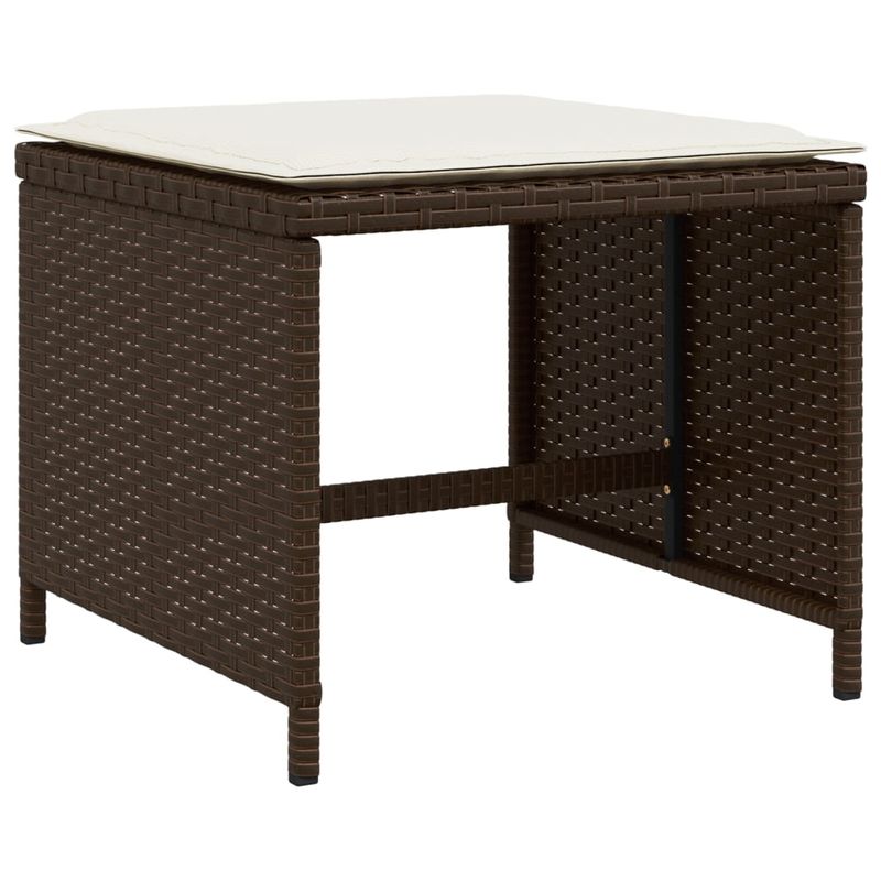 Casa si Gradina - Gradina si terasa - Mobilier exterior - Seturi mobila gradina - Set mobilier de gradina cu perne, 11 piese, maro, poliratan - Infinity.ro