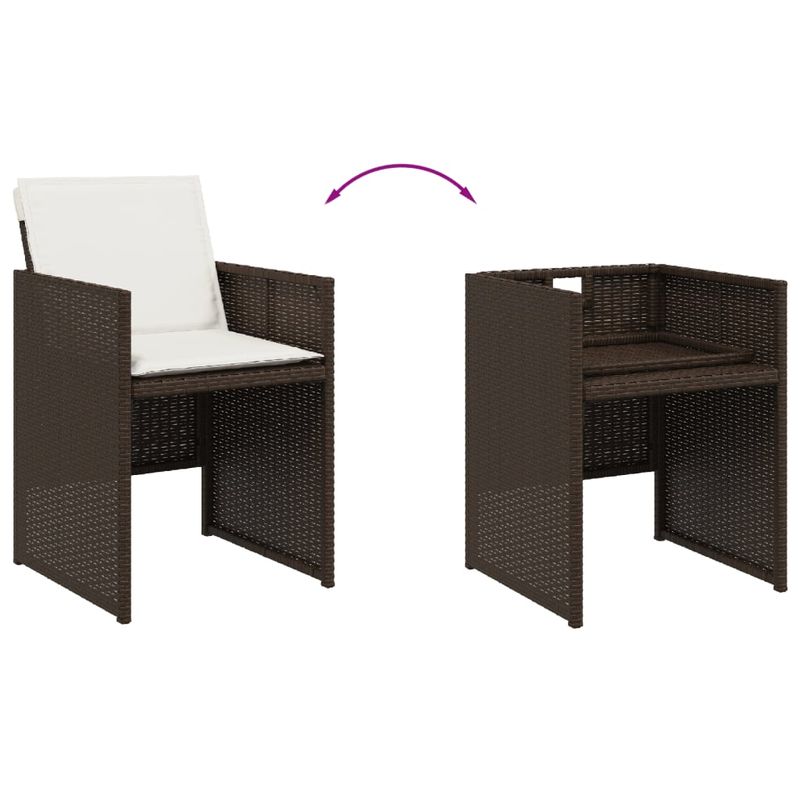 Casa si Gradina - Gradina si terasa - Mobilier exterior - Seturi mobila gradina - Set mobilier de gradina cu perne, 11 piese, maro, poliratan - Infinity.ro