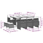 Casa si Gradina - Gradina si terasa - Mobilier exterior - Seturi mobila gradina - Set mobilier de gradina cu perne, 11 piese, maro, poliratan - Infinity.ro