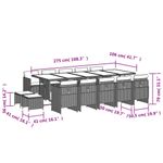Casa si Gradina - Gradina si terasa - Mobilier exterior - Seturi mobila gradina - Set mobilier de gradina cu perne, 15 piese, maro, poliratan - Infinity.ro