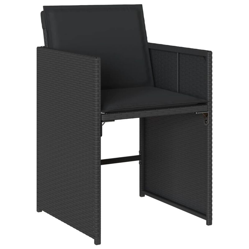 Casa si Gradina - Gradina si terasa - Mobilier exterior - Seturi mobila gradina - Set mobilier de exterior cu perne, 11 piese, negru, poliratan - Infinity.ro