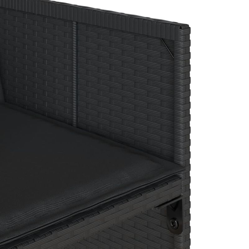Casa si Gradina - Gradina si terasa - Mobilier exterior - Seturi mobila gradina - Set mobilier de exterior cu perne, 11 piese, negru, poliratan - Infinity.ro