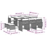 Casa si Gradina - Gradina si terasa - Mobilier exterior - Seturi mobila gradina - Set mobilier de exterior cu perne, 11 piese, negru, poliratan - Infinity.ro