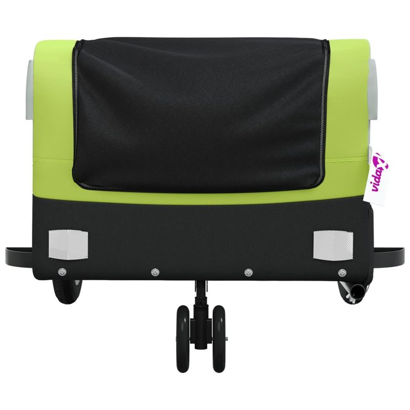 Sport si Outdoor - Ciclism - Accesorii pentru biciclete - Remorci biciclete - Remorca pentru biciclete, negru și verde, 30 kg, fier, mărime 122x53x53 cm - Infinity.ro